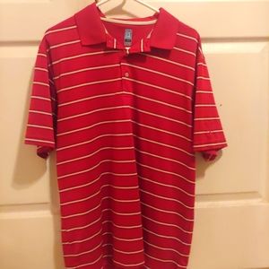 Red golf shirt